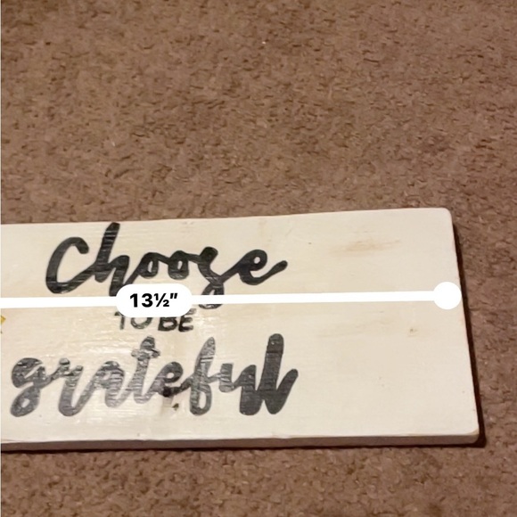 Inspirational White Wall Sign with Sunflower Design - Picture 2 of 3